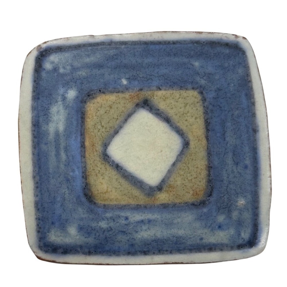 Vintage Karin og Aase Denmark Ceramic Modernist Geometric Brooch MCM